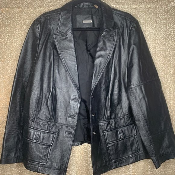 Plus Women's Leather Blazer / Jacket - Picture 1 of 5